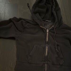 Brandy Melville Cropped Girls Black Hoodie